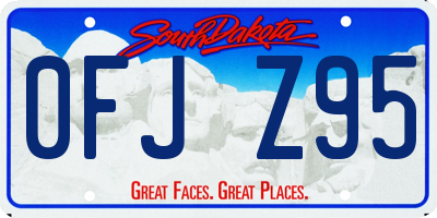 SD license plate 0FJZ95