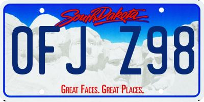 SD license plate 0FJZ98