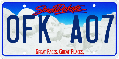 SD license plate 0FKA07