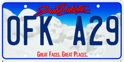 SD license plate 0FKA29
