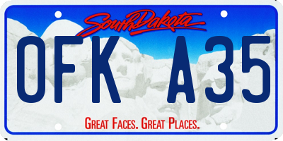 SD license plate 0FKA35