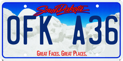 SD license plate 0FKA36