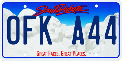 SD license plate 0FKA44