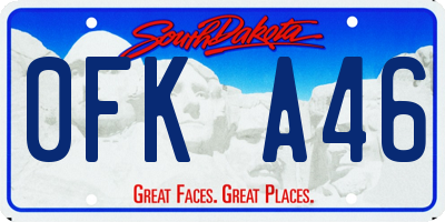 SD license plate 0FKA46