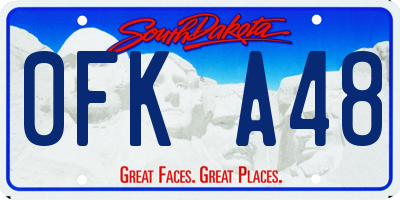 SD license plate 0FKA48