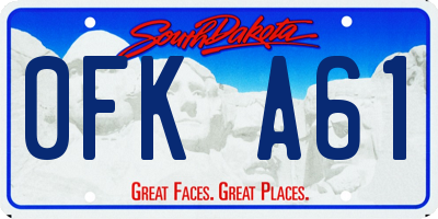 SD license plate 0FKA61