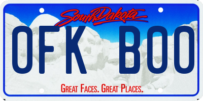 SD license plate 0FKB00
