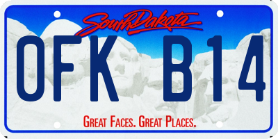 SD license plate 0FKB14