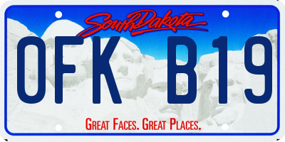 SD license plate 0FKB19