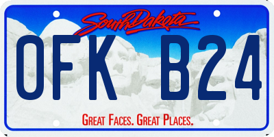 SD license plate 0FKB24