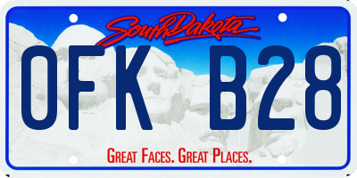 SD license plate 0FKB28