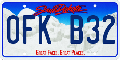 SD license plate 0FKB32