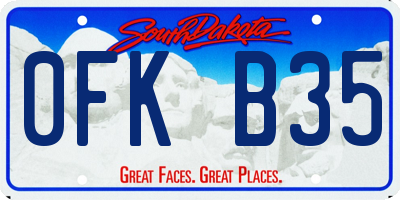SD license plate 0FKB35