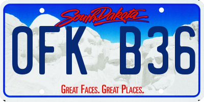 SD license plate 0FKB36