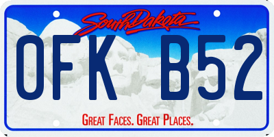 SD license plate 0FKB52