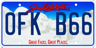 SD license plate 0FKB66