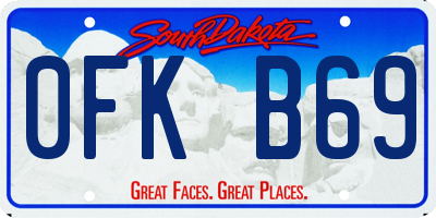 SD license plate 0FKB69