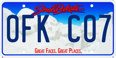 SD license plate 0FKC07