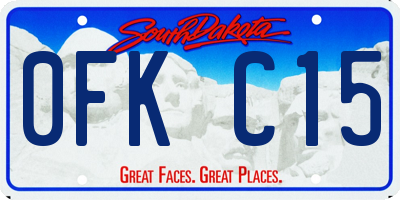 SD license plate 0FKC15