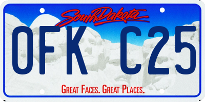 SD license plate 0FKC25