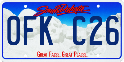 SD license plate 0FKC26