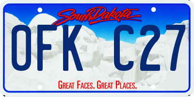 SD license plate 0FKC27