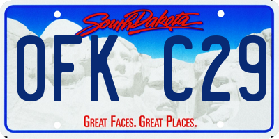 SD license plate 0FKC29