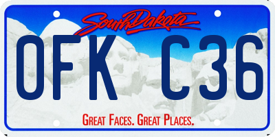SD license plate 0FKC36