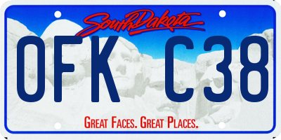 SD license plate 0FKC38