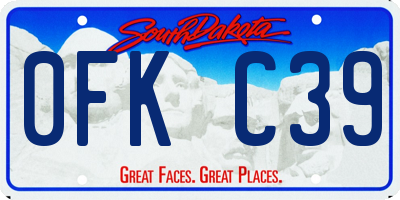 SD license plate 0FKC39