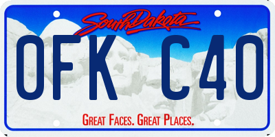SD license plate 0FKC40