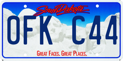 SD license plate 0FKC44