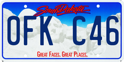 SD license plate 0FKC46