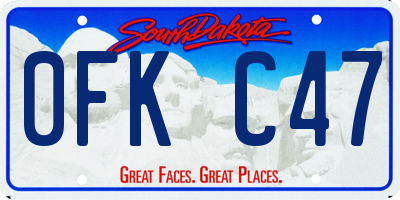 SD license plate 0FKC47