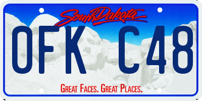 SD license plate 0FKC48