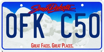 SD license plate 0FKC50