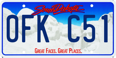 SD license plate 0FKC51