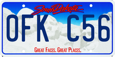 SD license plate 0FKC56