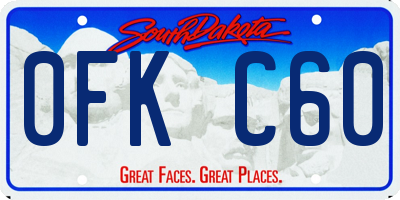 SD license plate 0FKC60