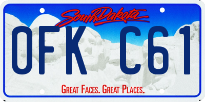 SD license plate 0FKC61