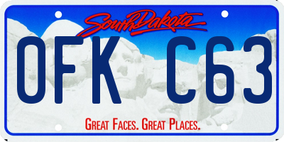 SD license plate 0FKC63
