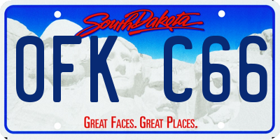 SD license plate 0FKC66
