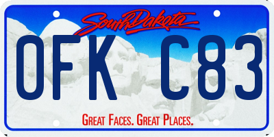 SD license plate 0FKC83