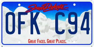 SD license plate 0FKC94