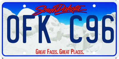 SD license plate 0FKC96