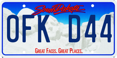 SD license plate 0FKD44