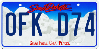 SD license plate 0FKD74