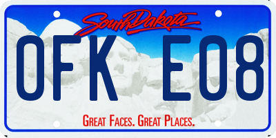 SD license plate 0FKE08
