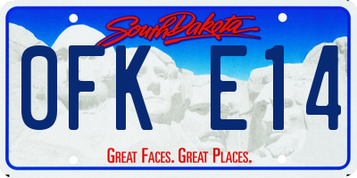 SD license plate 0FKE14