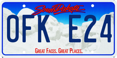 SD license plate 0FKE24